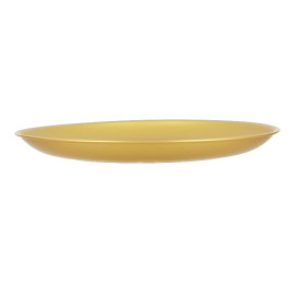 Wiederverwendbare Plastikteller PP Mineral Gold Ø23,5cm (54 Stück)