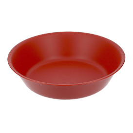 Wiederverwendbare Plastikteller PP Mineral Rot Ø18cm (54 Stück)