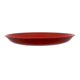 Wiederverwendbare Plastikteller PP Mineral Rot Ø21cm (54 Stück)