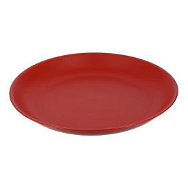 Wiederverwendbare Plastikteller PP Mineral Rot Ø21cm (6 Stück)
