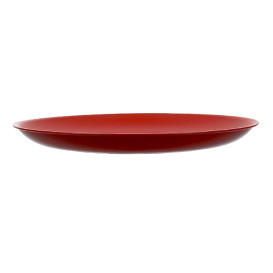 Wiederverwendbare Plastikteller PP Mineral Rot Ø23,5cm (6 Stück)