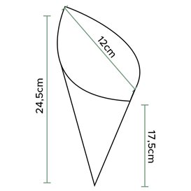 Spitztüten Pergament Fettabweisend 240mm 100g (2.000 Stück)
