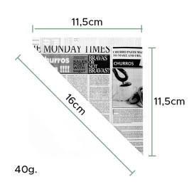 Spitztüten Pergament Fettabweisend 160mm 40g (2.000 Stück)