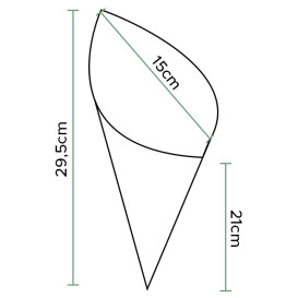 Spitztüten Pergament Fettabweisend 295mm 250g (2.000 Stück)