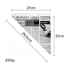 Spitztüten Pergament Fettabweisend 295mm 250g (2.000 Stück)