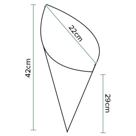 Spitztüten Pergament Fettabweisend 420mm 600g (1.000 Stück)