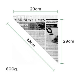 Spitztüten Pergament Fettabweisend 420mm 600g (1.000 Stück)