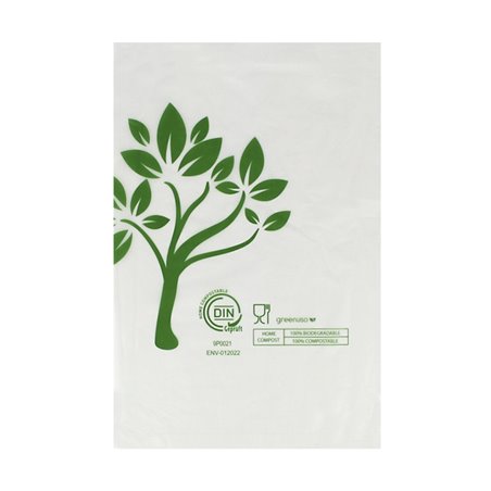 Flachbeutel Markt Home Compost “Be Eco!” 16x24cm 12µm (100 Stück)