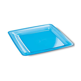 Plato Plastico Rigido Transparente Cristal de 18 cm 