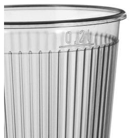 Becher aus Hartplastik "Ribbed"  PS 200ml (1.000 Stück)
