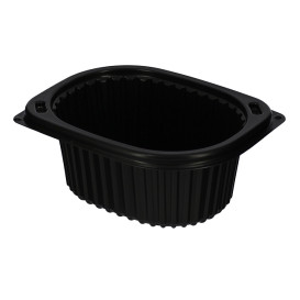 Plastikbehälter Rechtecking PP Schwarz 450ml 142x111x60mm (80 Stück)