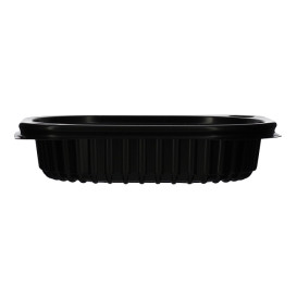 Plastikbehälter Rechtecking PP Schwarz 250ml 142x111x31mm (80 Stück)