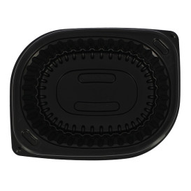 Plastikbehälter Rechtecking PP Schwarz 250ml 142x111x31mm (80 Stück)