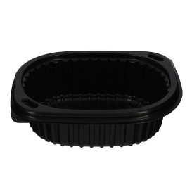 Plastikbehälter Rechtecking PP Schwarz 350ml 142x111x45mm (80 Stück)