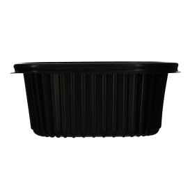 Plastikbehälter Rechtecking PP Schwarz 450ml 142x111x60mm (80 Stück)