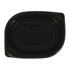 Plastikbehälter Rechtecking PP Schwarz 450ml 142x111x60mm (80 Stück)