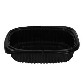 Plastikbehälter Rechtecking PP Schwarz 1000ml 215x170x50mm (40 Stück)