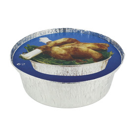 Pappdeckel für runde Aluschalen 1.900ml (125 Stück)
