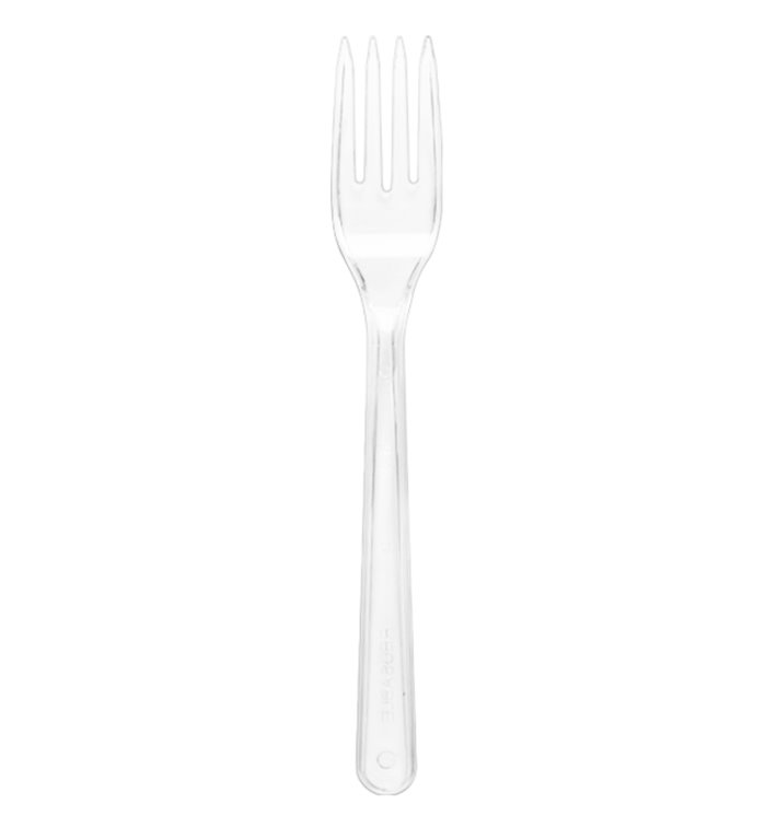 Gabel Plastik PS Wiederverwendbar Transparent 18cm (480 Stück)