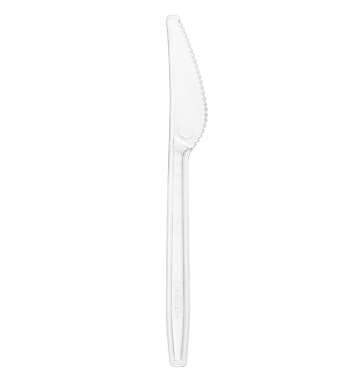 Messer Plastik PS Wiederverwendbar Transparent 18cm (50 Stück)