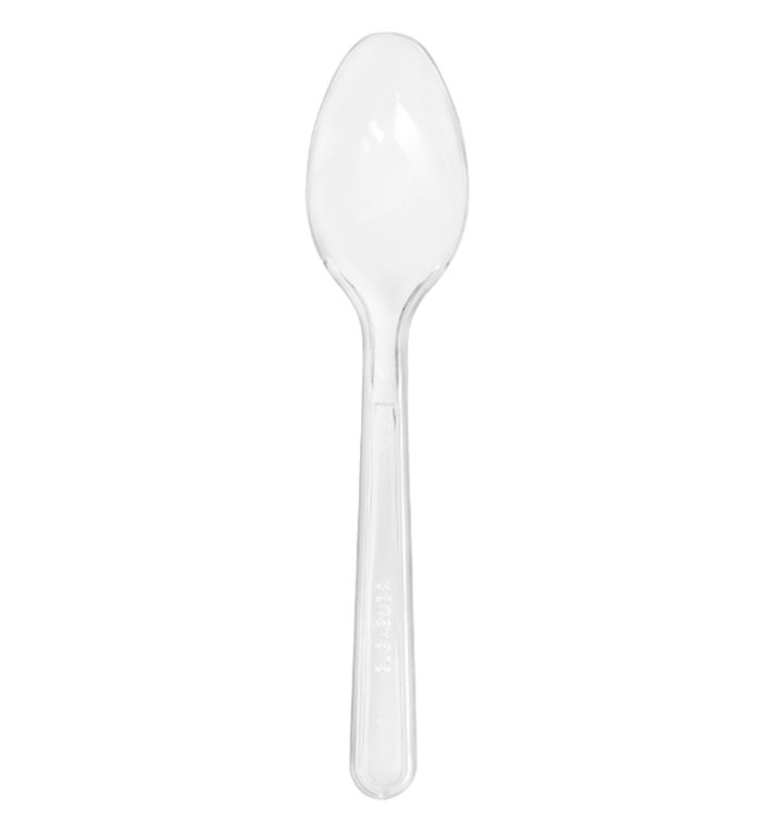 Kleiner Löffel Plastik PS Wiederverwendbar Transparent 12,5cm (30 Stück)