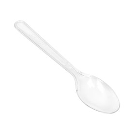 Kleiner Löffel Plastik PS Wiederverwendbar Transparent 12,5cm (30 Stück)