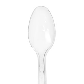 Kleiner Löffel Plastik PS Wiederverwendbar Transparent 12,5cm (30 Stück)