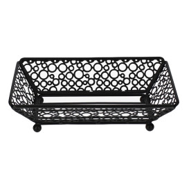 StahlKorb Rechteckig Schwarz 210x140x65mm (1 Stück)