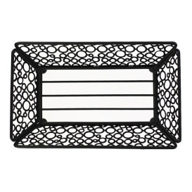 StahlKorb Rechteckig Schwarz 210x140x65mm (6 Stück)
