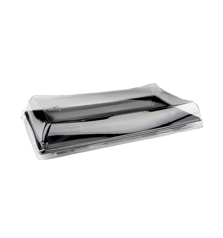 Plastikplatte schwarz mit Deckel PET 12x22cm (15 Stück) Plastikplatte schwarz mit Deckel PET 12x22cm (15 Stück)
