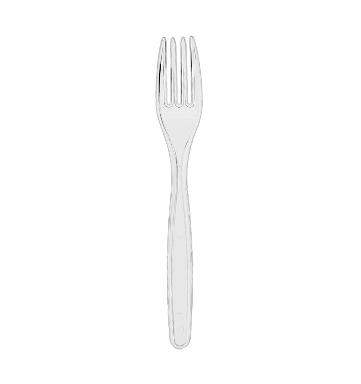 Gabel PS Wiederverwendbar "Diamant" Transparent 180mm (600 Stück) Gabel PS Wiederverwendbar "Diamant" Transparent 180mm (600 Stück)