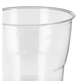 Wiederverwendbarer Becher PS "Diamant" Glasklar 600ml Ø9,4cm (25 Stück)