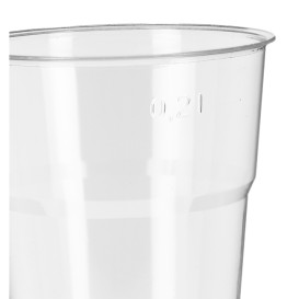 Wiederverwendbarer Becher PS "Diamant" Glasklar 250ml Ø7,2cm (50 Stück)