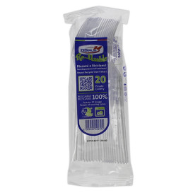 Gabel PS Wiederverwendbar "Diamant" Transparent 180mm (20 Stück)