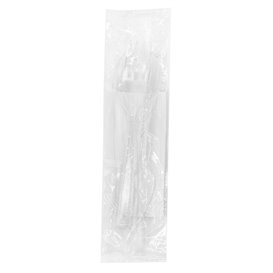 Besteckset Wiederverwendbares PS 3 Stück + Servietten (25 Stück)