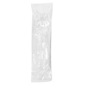Besteckset Wiederverwendbares PS 4 Stück + Servietten (25 Stück)