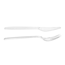 Besteckset Wiederverwendbares PS 2 Stück + Servietten (250 Stück)