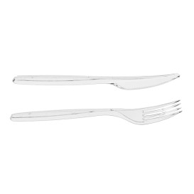 Besteckset Wiederverwendbares PS 2 Stück + Servietten (250 Stück)