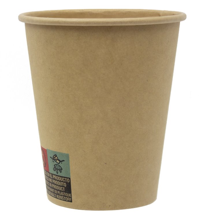 Kartonbecher 9 Oz/280ml Kraft-Kraft Ø8,1cm (50 Stück)