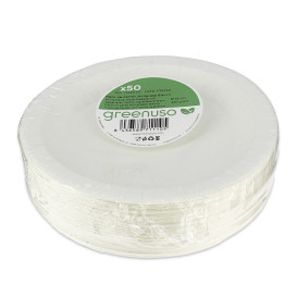 Pappteller Rund Anti-Fett Weiß Ø18cm 220g/m² (50 Stück)