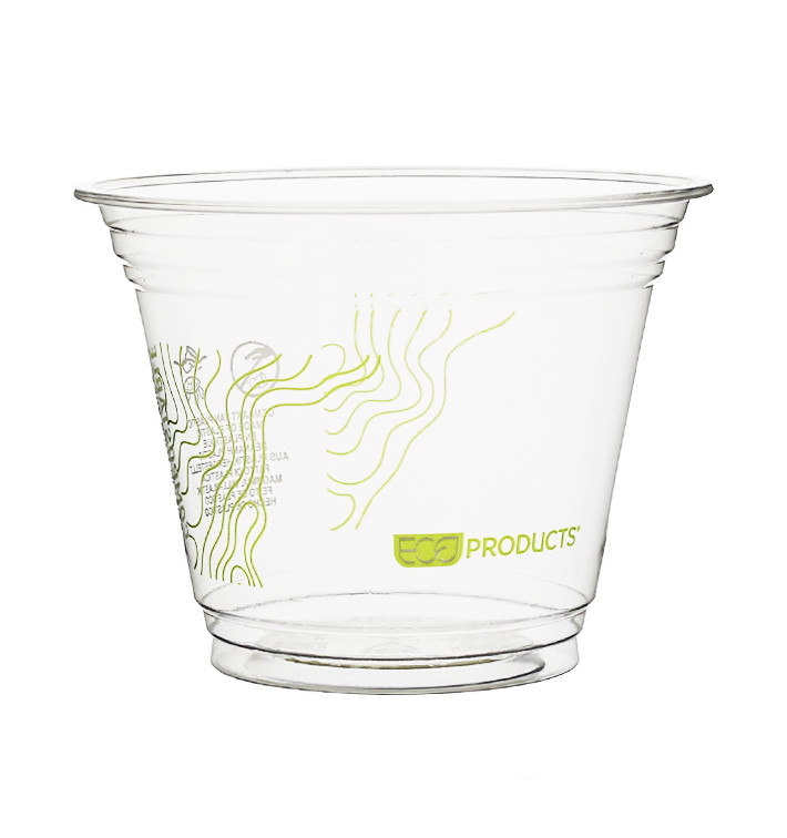 Becher Maisstärke PLA "Green Stripe" 265ml (50 Stück) Becher Maisstärke PLA "Green Stripe" 265ml (50 Stück)