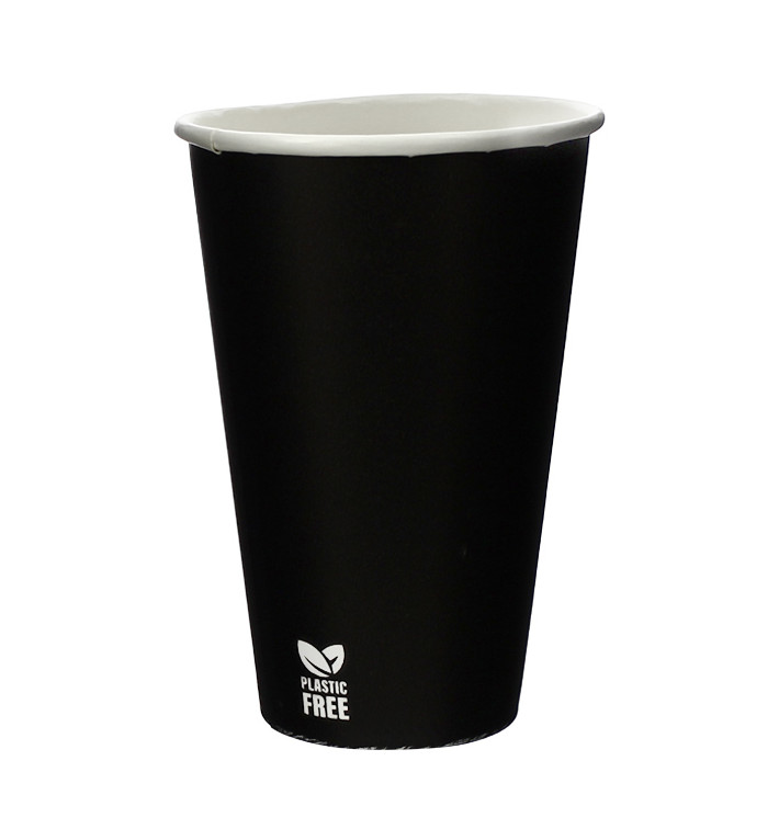 Plastikfreier Pappbecher 12 Oz/360ml Schwarz Ø8,0cm (50 Stück) Plastikfreier Pappbecher 12 Oz/360ml Schwarz Ø8,0cm (50 Stück)