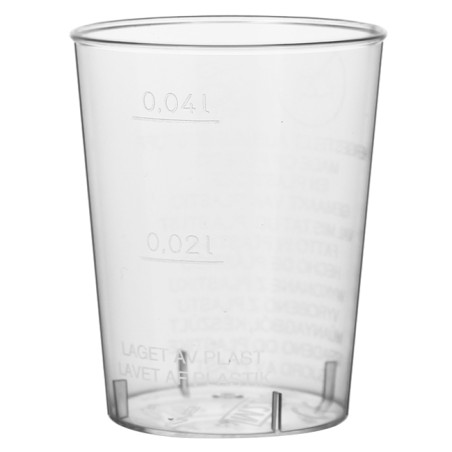 Schnapsglas aus Hartplastik Transparent 40ml (50 Stück)