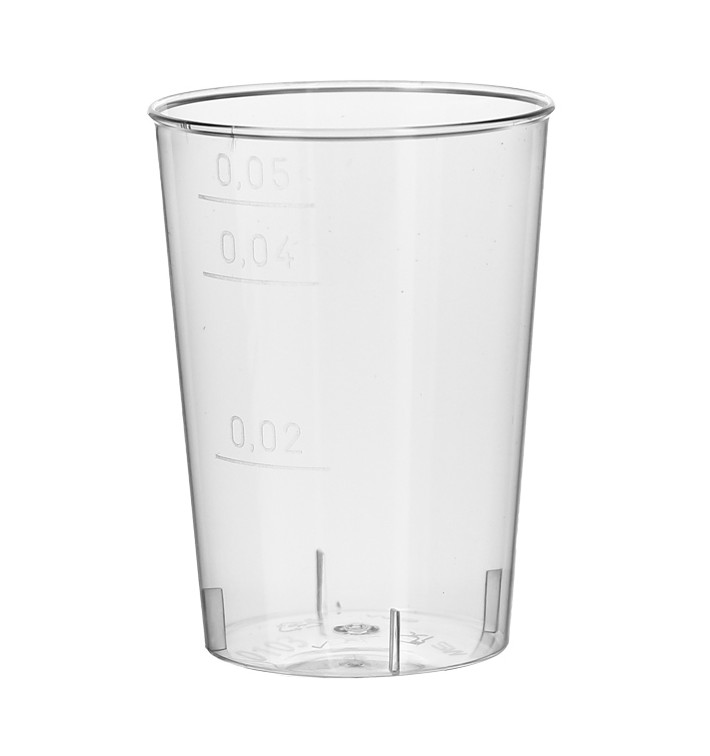 Becher aus Hartplastik Transparent 50ml (40 Stück)