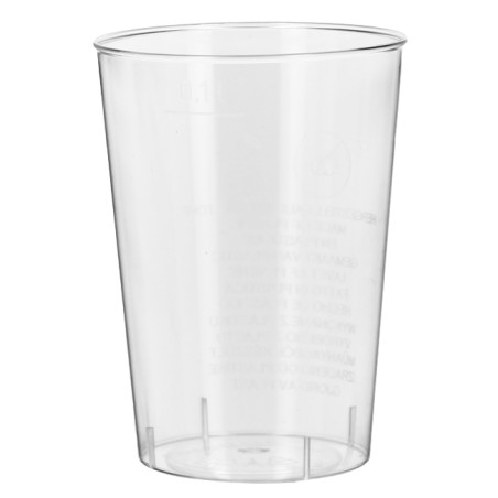 Becher aus Hartplastik Transparent 130ml (40 Stück)