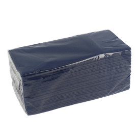 Bestecktaschen Airlaid Blau 40x40cm (30 Stück)