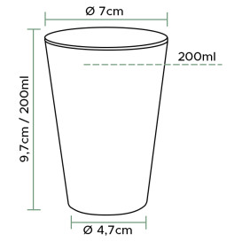 Becher aus Hartplastik "Ribbed"  PS 200ml (1.000 Stück)