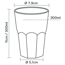 Becher aus Hartplastik "Deco" PS 300ml (450 Stück)