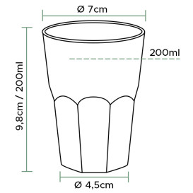 Becher aus Hartplastik "Deco" PP 200ml (25 Stück)