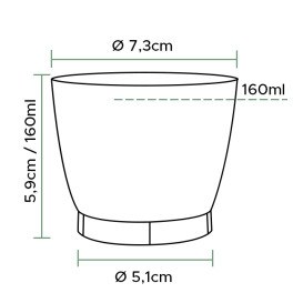 Becher aus Hartplastik "Cool Cup" 160ml (25 Stück)